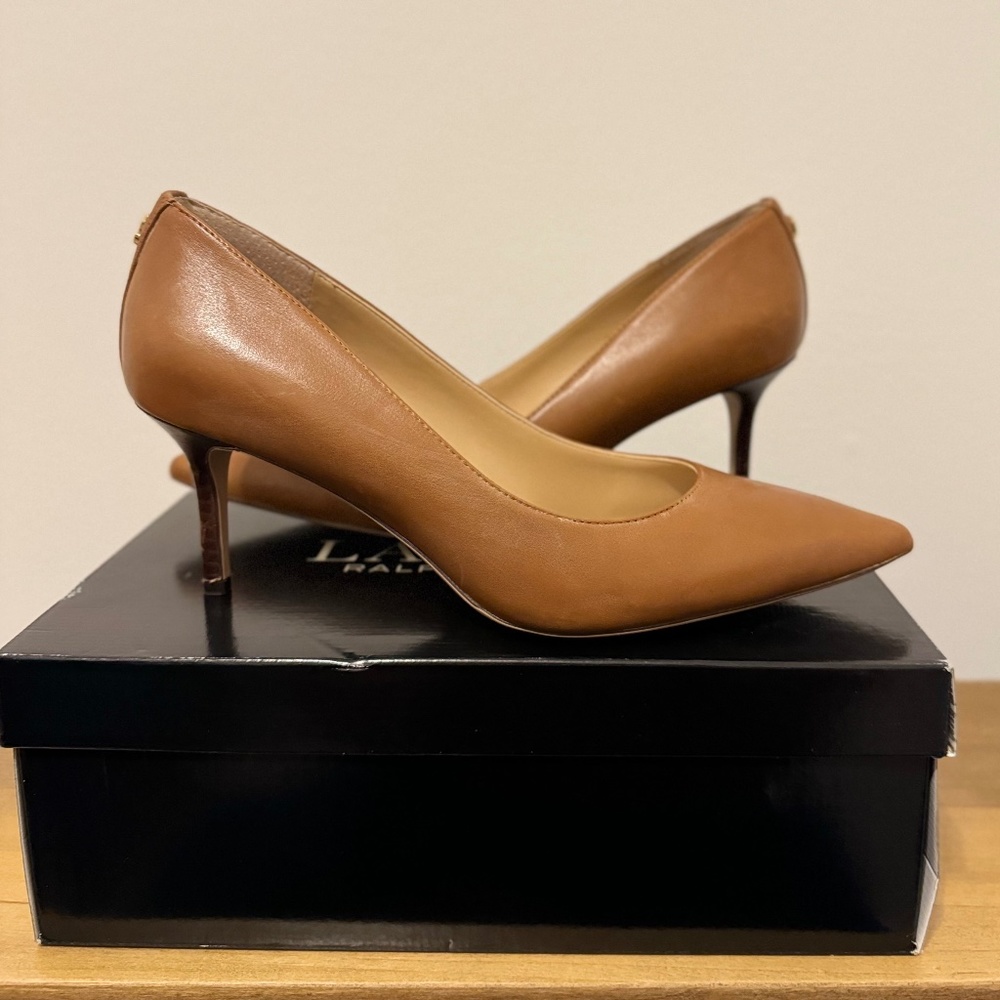 Lanette Leather Pumps by Lauren Ralph